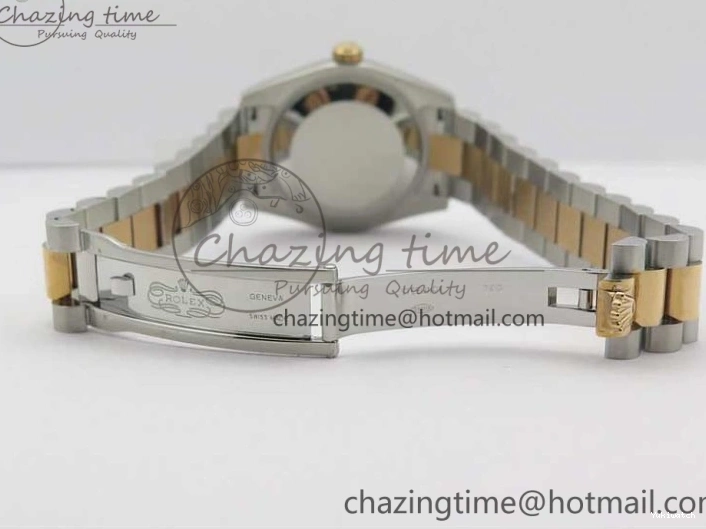 RG SS President Stick Markers NH05A Best GSF 178274 SEIKO 31mm Datejust Edition on Bracelet Dial SS RG Silver 1123